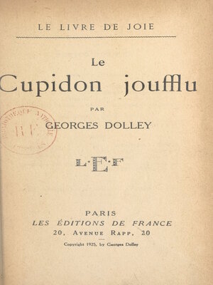 cover image of Le Cupidon joufflu